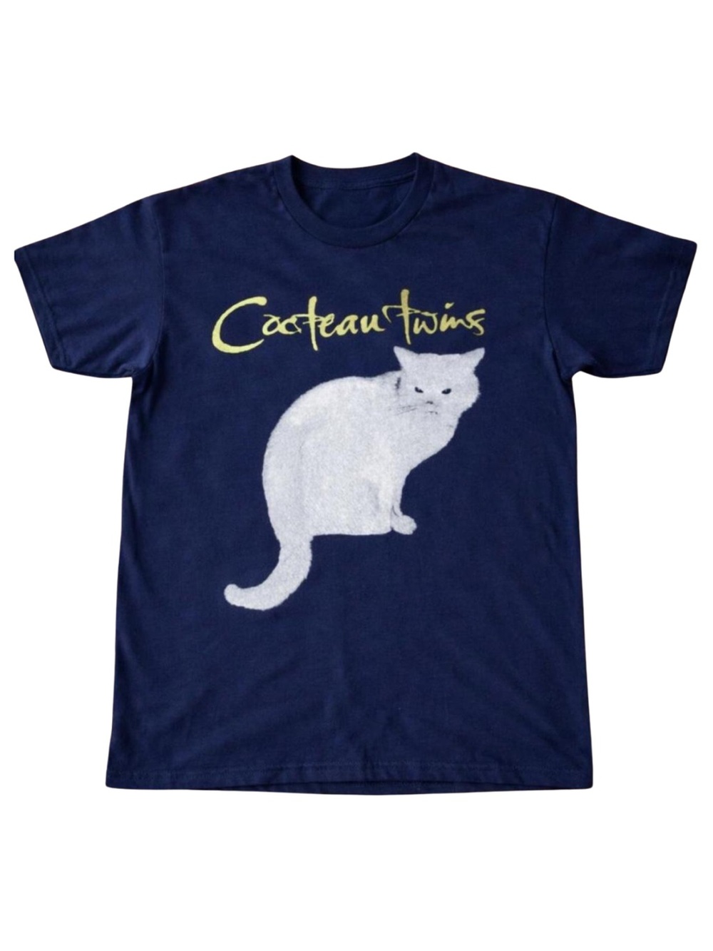 Gildan Navy Cat Graphic T-Shirt